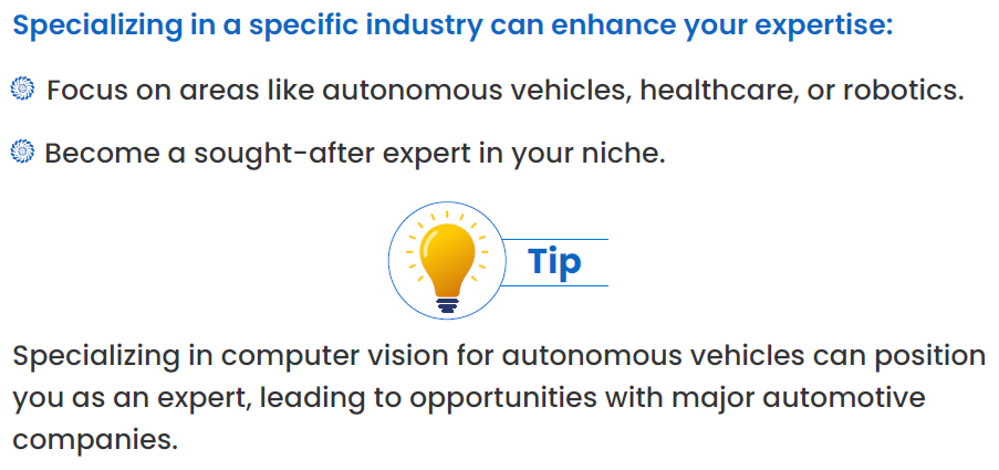 computer vision engineer career goals - Industry Specialization Goals: Becoming a Niche Expert