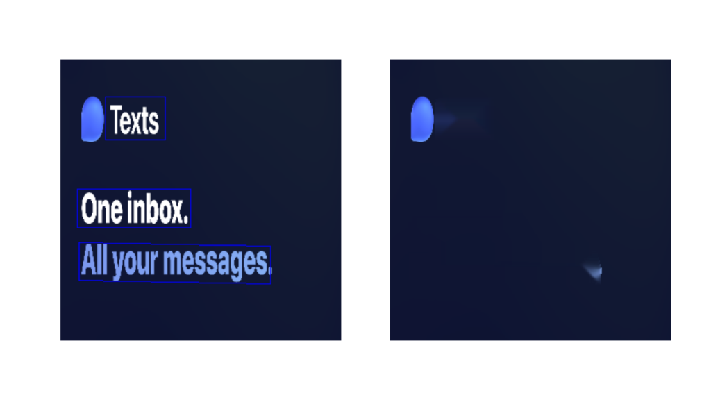 Fig12. Text detection using DB18 and removal using inpaint