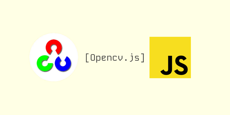 OpenCV.js logo next to the JavaScript logo , representing OpenCV.js integration
